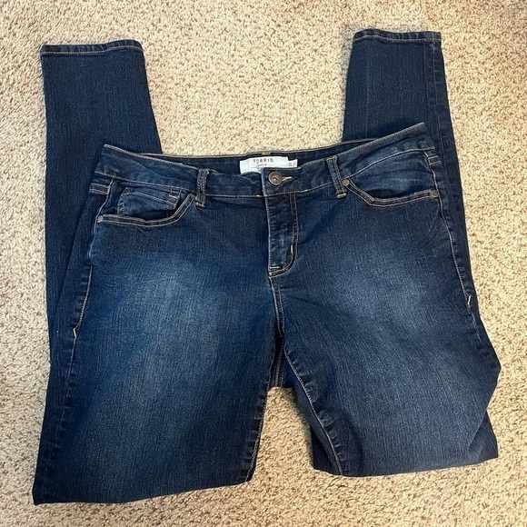 TORRID Tall Curvy Cuffed Skinny Blue Jeans Women's 12T Classic 5 pocket Denim - Picture 9 of 11